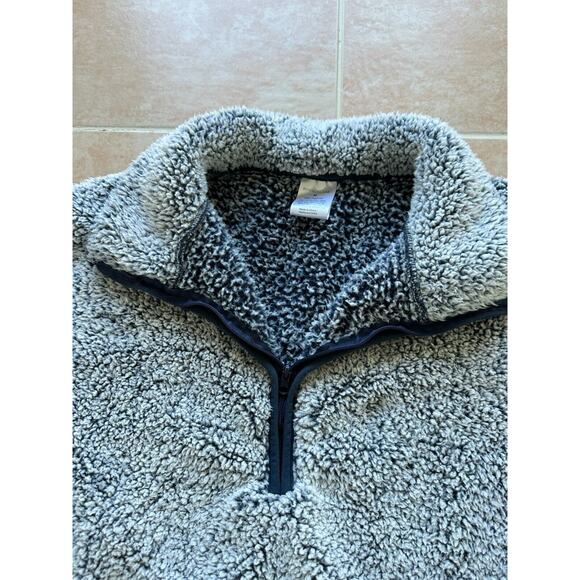 Royal Class Size M Sherpa Fleece Soft 1/4 Zip Gray Pull Over Sweater - Picture 7 of 8